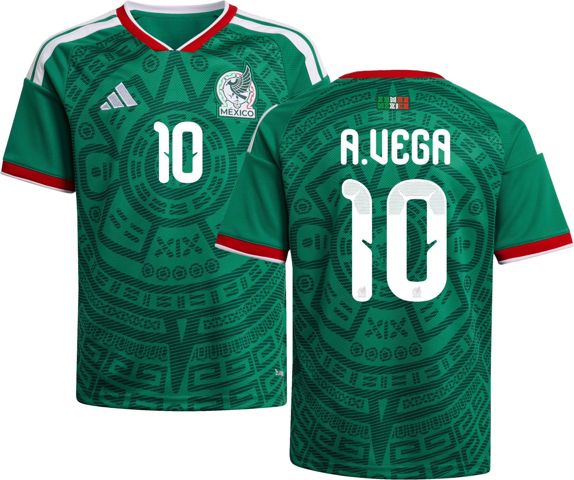 adidas Youth Mexico Alexis Vega #10 2026 Home Replica Jersey product image
