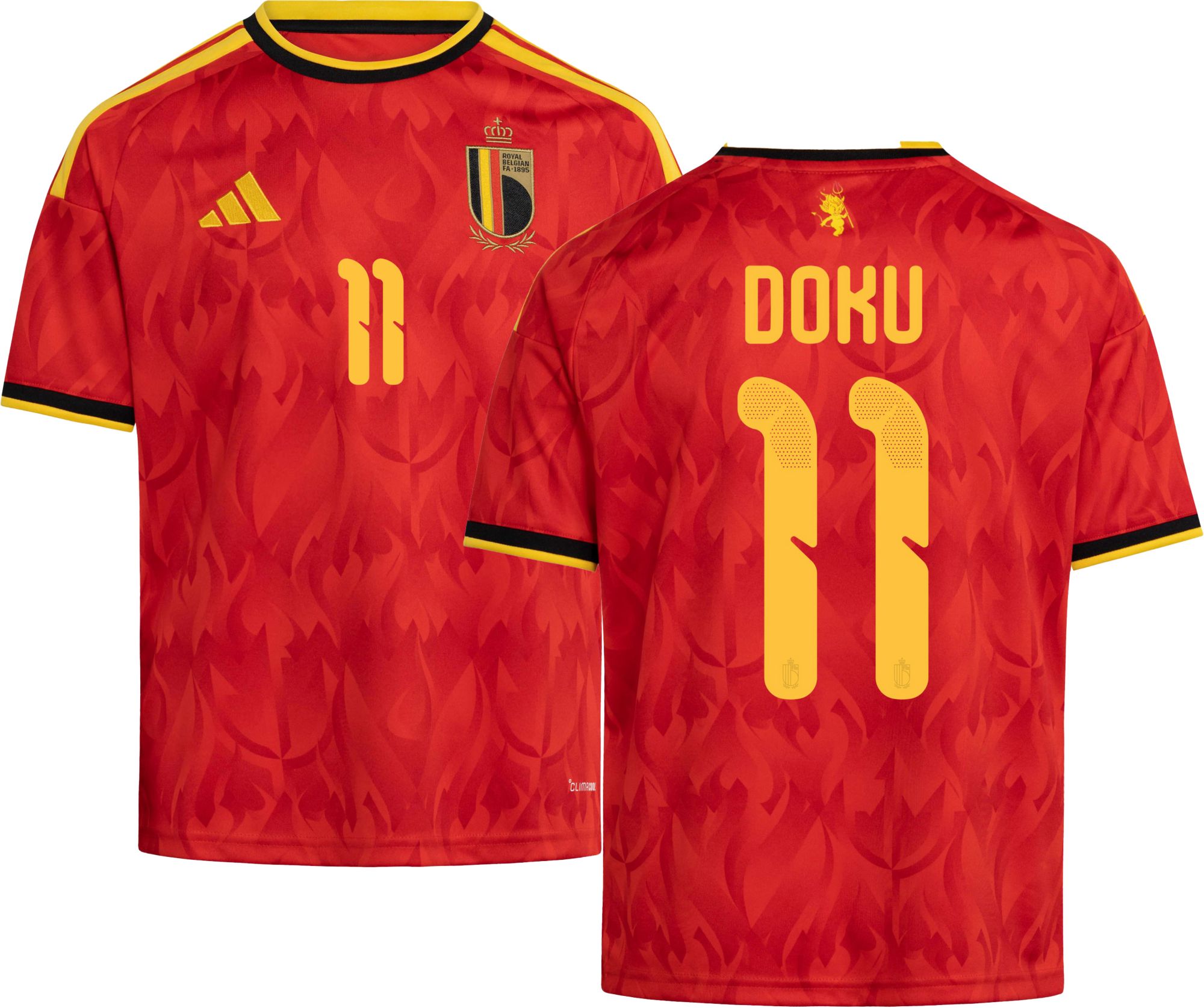 adidas Youth Belgium Jeremy Doku #11 2026 Home Replica Jersey product image