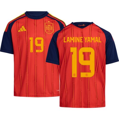 adidas Adult Spain Lamine Yamal #19 2026 Home Replica Jersey