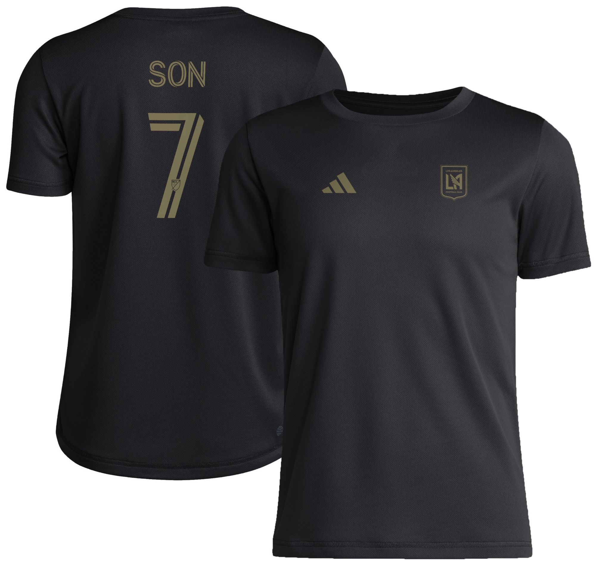 adidas Youth 2026 Los Angeles FC Son Heung-min #7 Black Home T-Shirt product image