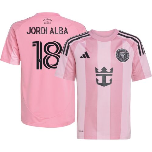 SUAREZ ピンク 男性用Mサイズ サイクルジャージ adidas Youth Inter Miami CF Luis Suarez #9 2025 Primary Replica