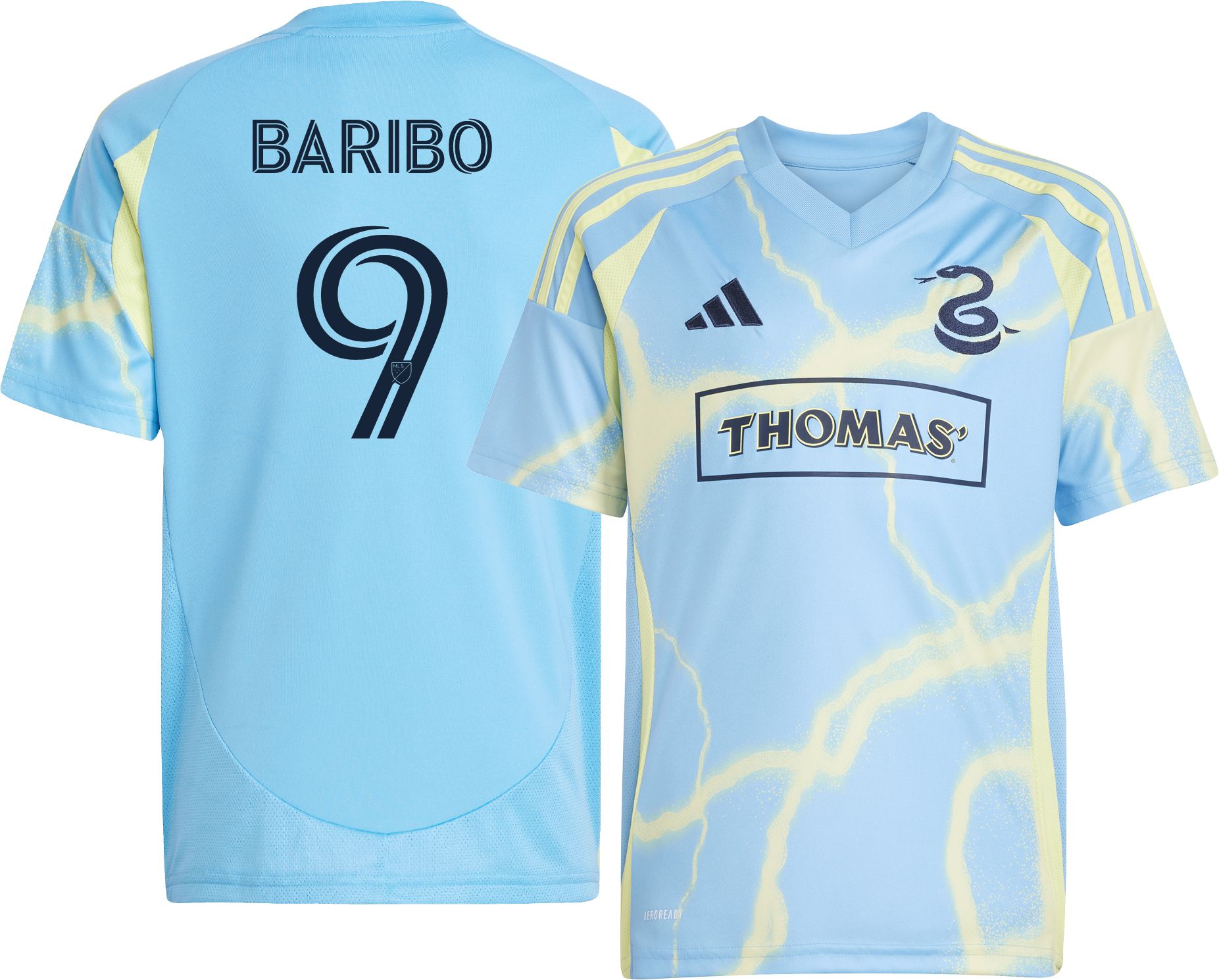 adidas Youth Philadelphia Union Tai Baribo #9 2025 Secondary Replica Jersey product image