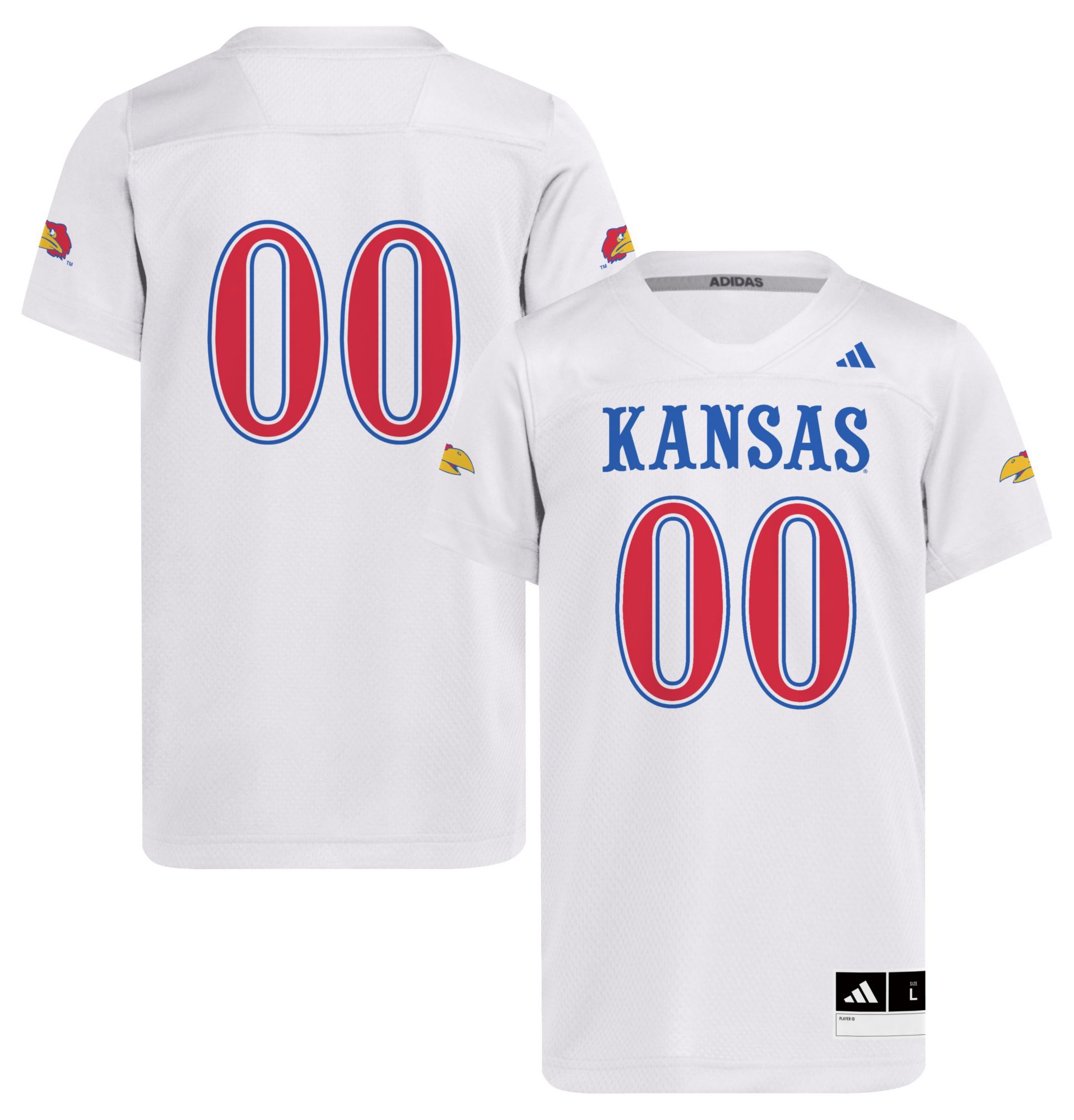 adidas Youth Kansas Jayhawks White Replica Strategy Football Jersey product image