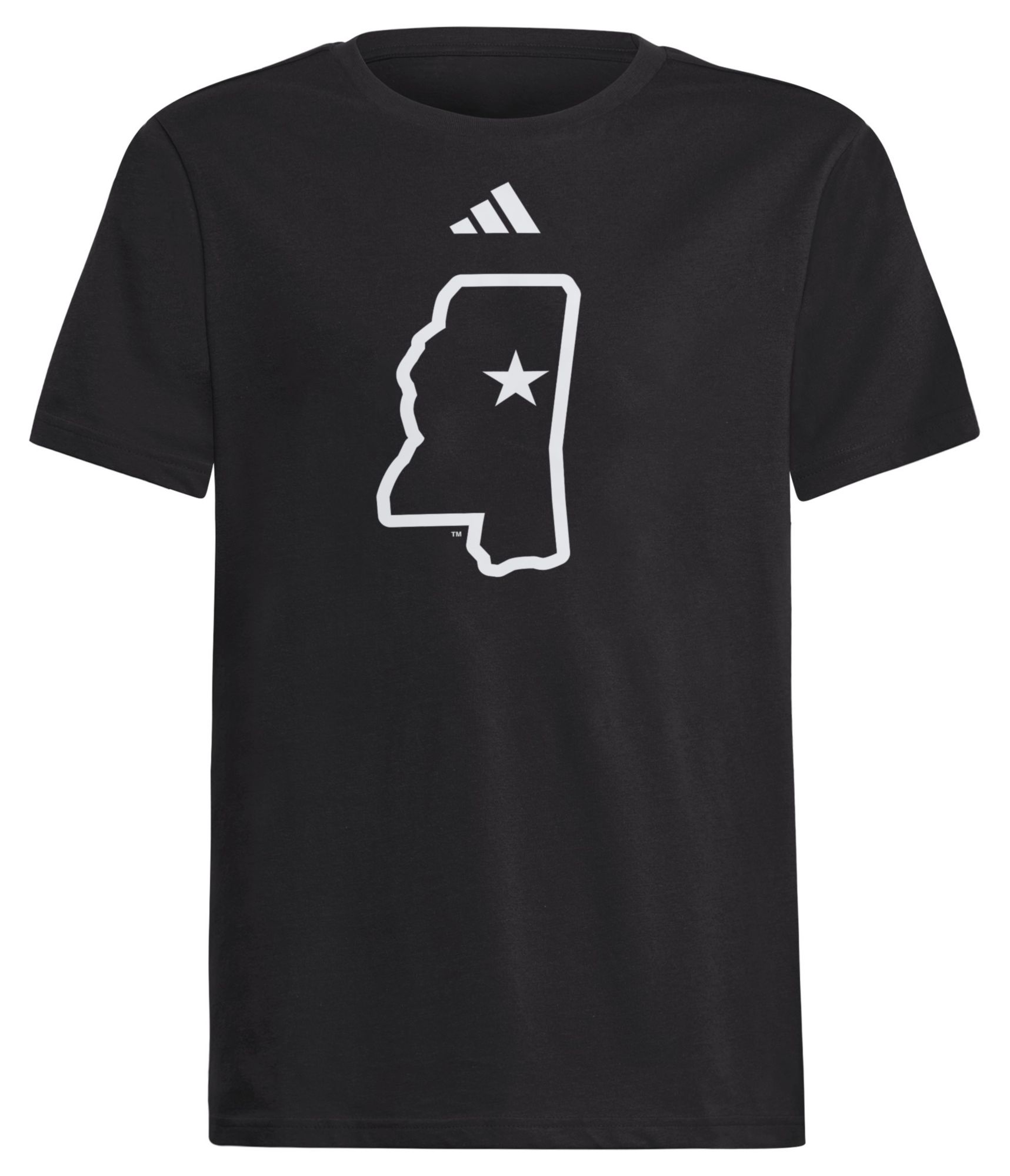 adidas Youth Mississippi State Bulldogs Black Strategy Blackout Short Sleeve T-Shirt product image