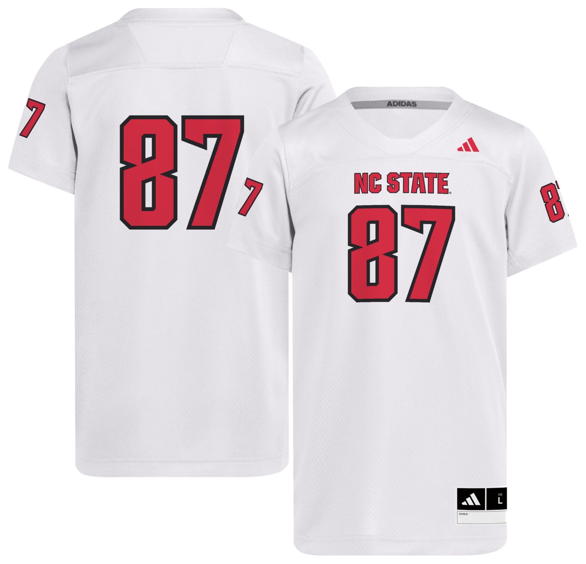 adidas Youth NC State Wolfpack White Replica Jersey product image