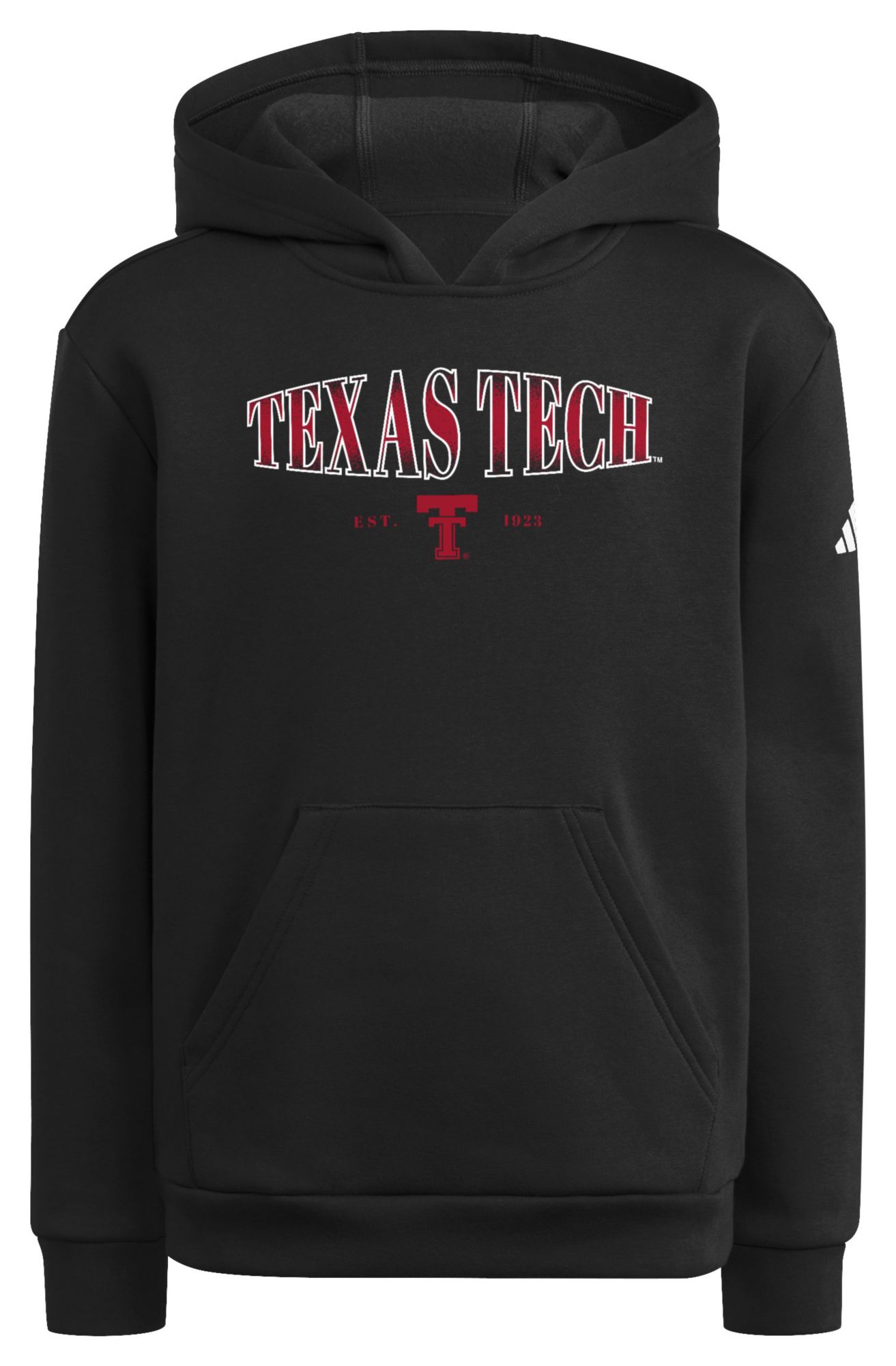 adidas Youth Texas Tech Red Raiders Black Puffed Out Pullover Hoodie product image