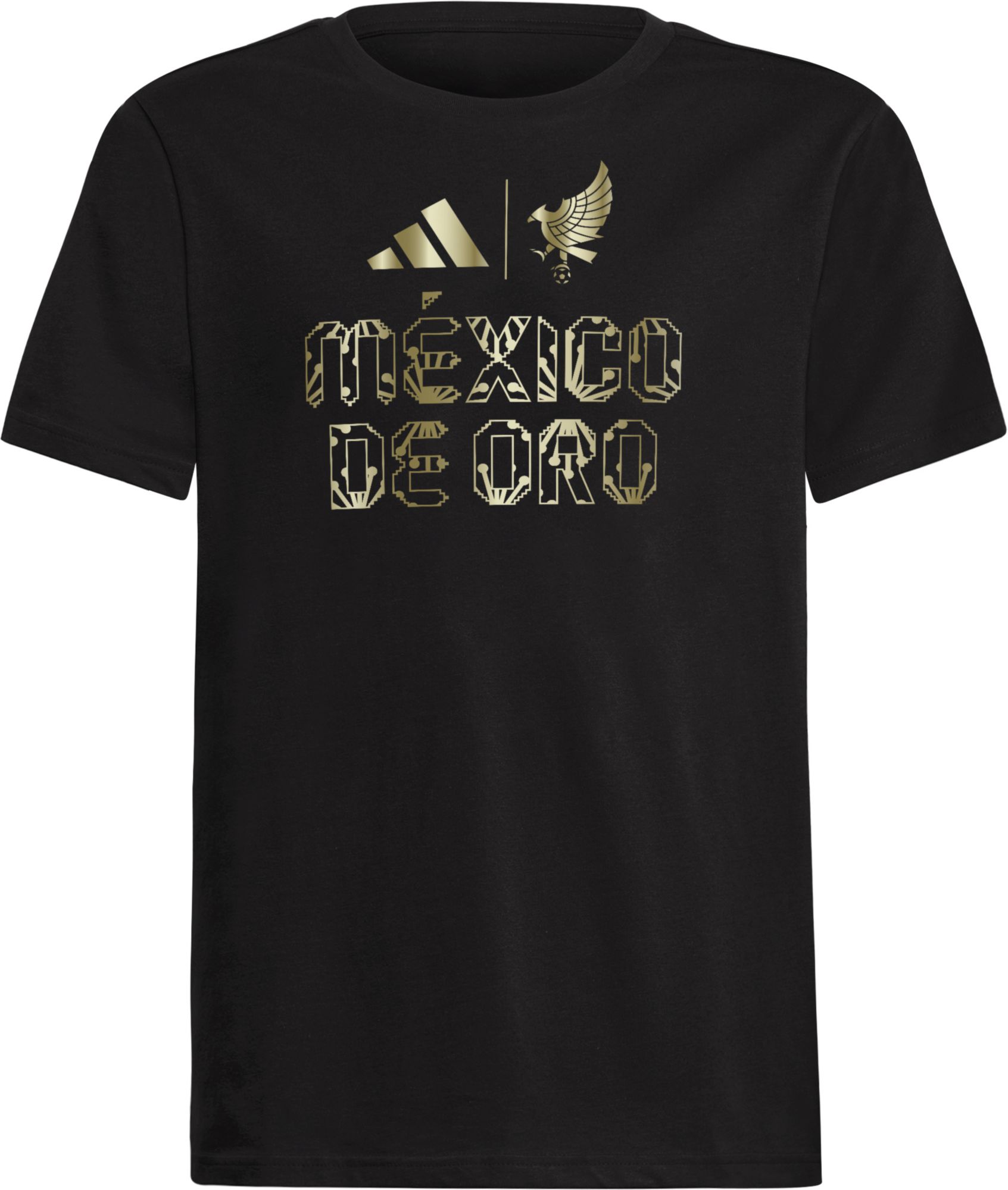 adidas Youth Mexico Manga Dorada Black Jersey Hook T-Shirt product image
