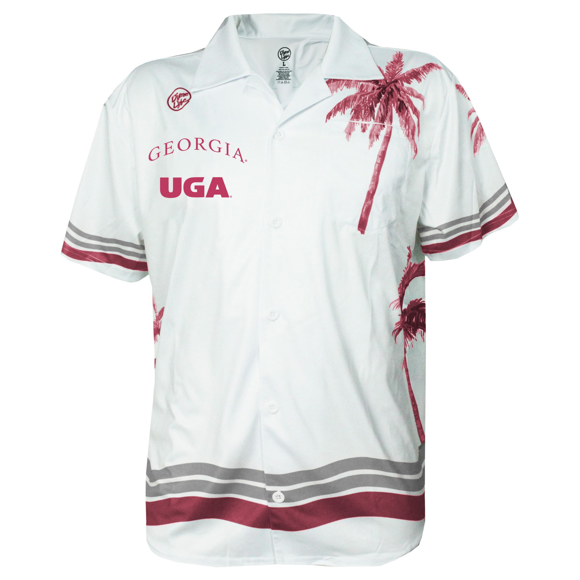 Dyme Lyfe Men's Georgia Bulldogs White Sublimated Mascot Button Down Shirt product image