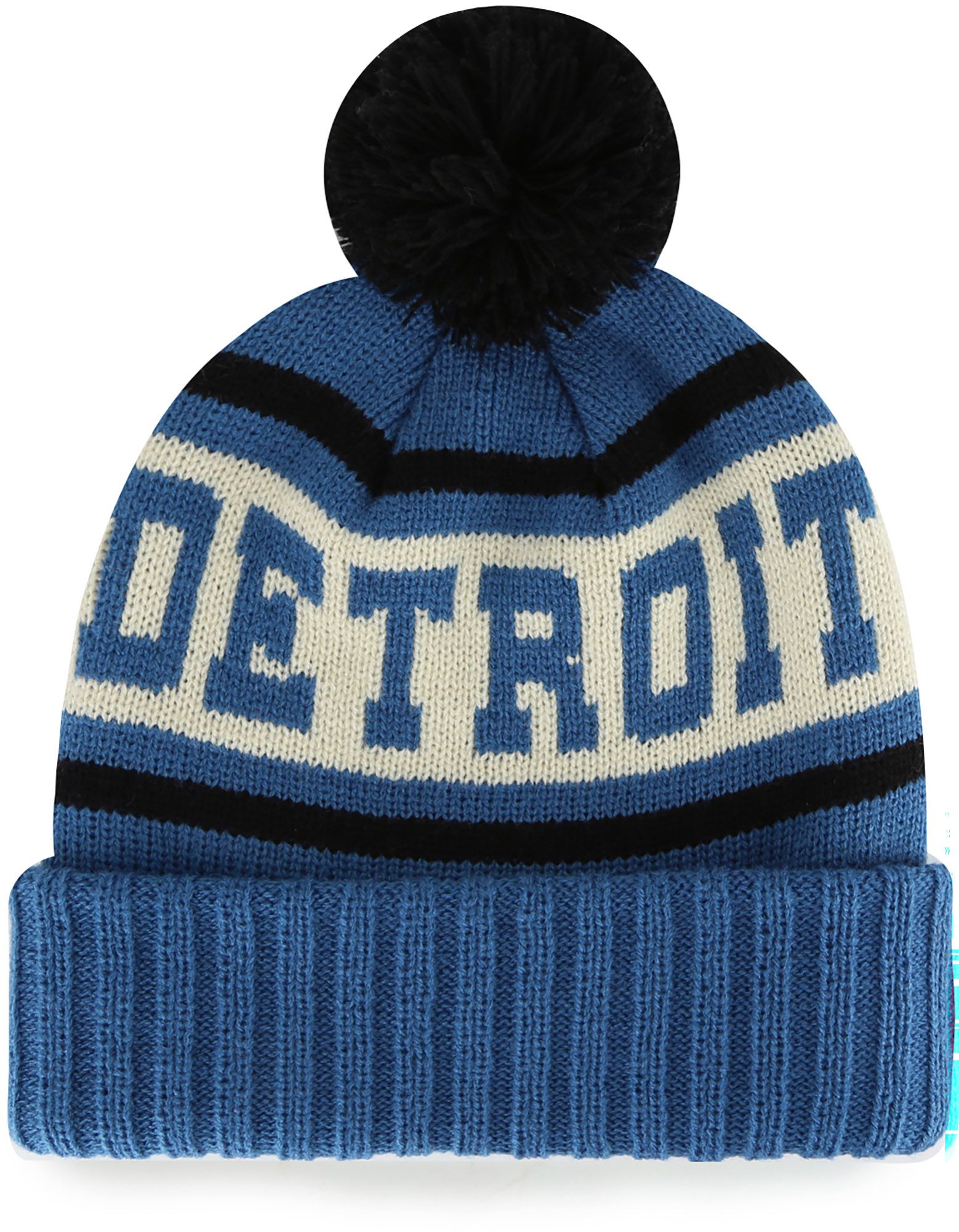 American Needle Adult Detroit Blue Pom Beanie product image