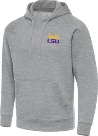 Chicka-D NCAA LSU Tigers Women's Cozy Fleece Tunic Hoodie - Heather Grey, Relaxed Fit