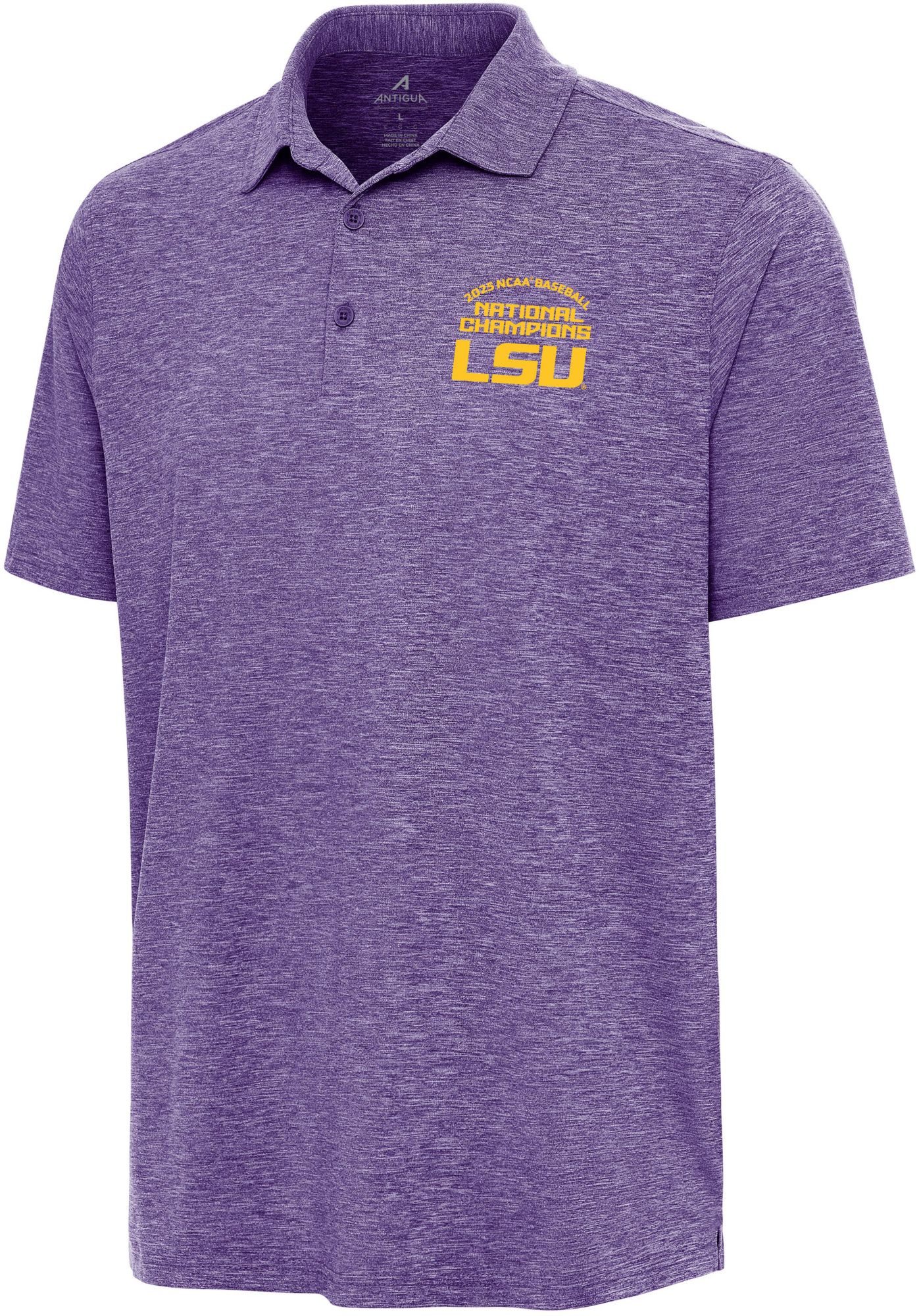 Antigua Adult 2025 Men's College World Series Champions LSU Tigers Par 3 Adult Polo product image
