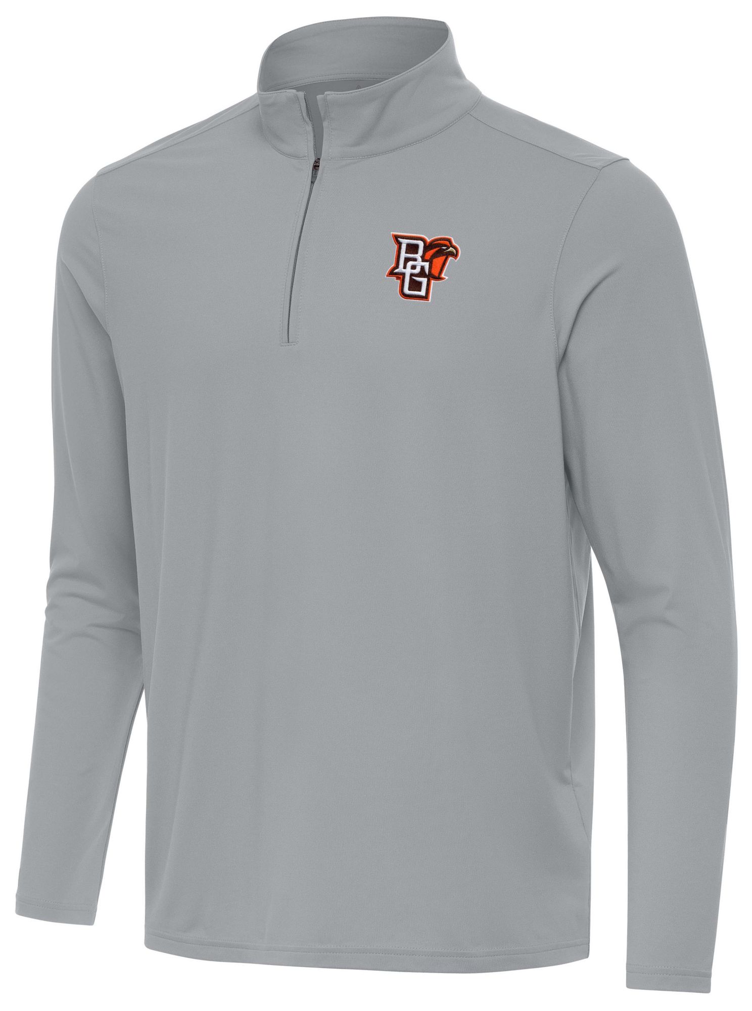 Antigua Men's Bowling Green Falcons Grey Intent 1/4 Zip Pullover product image