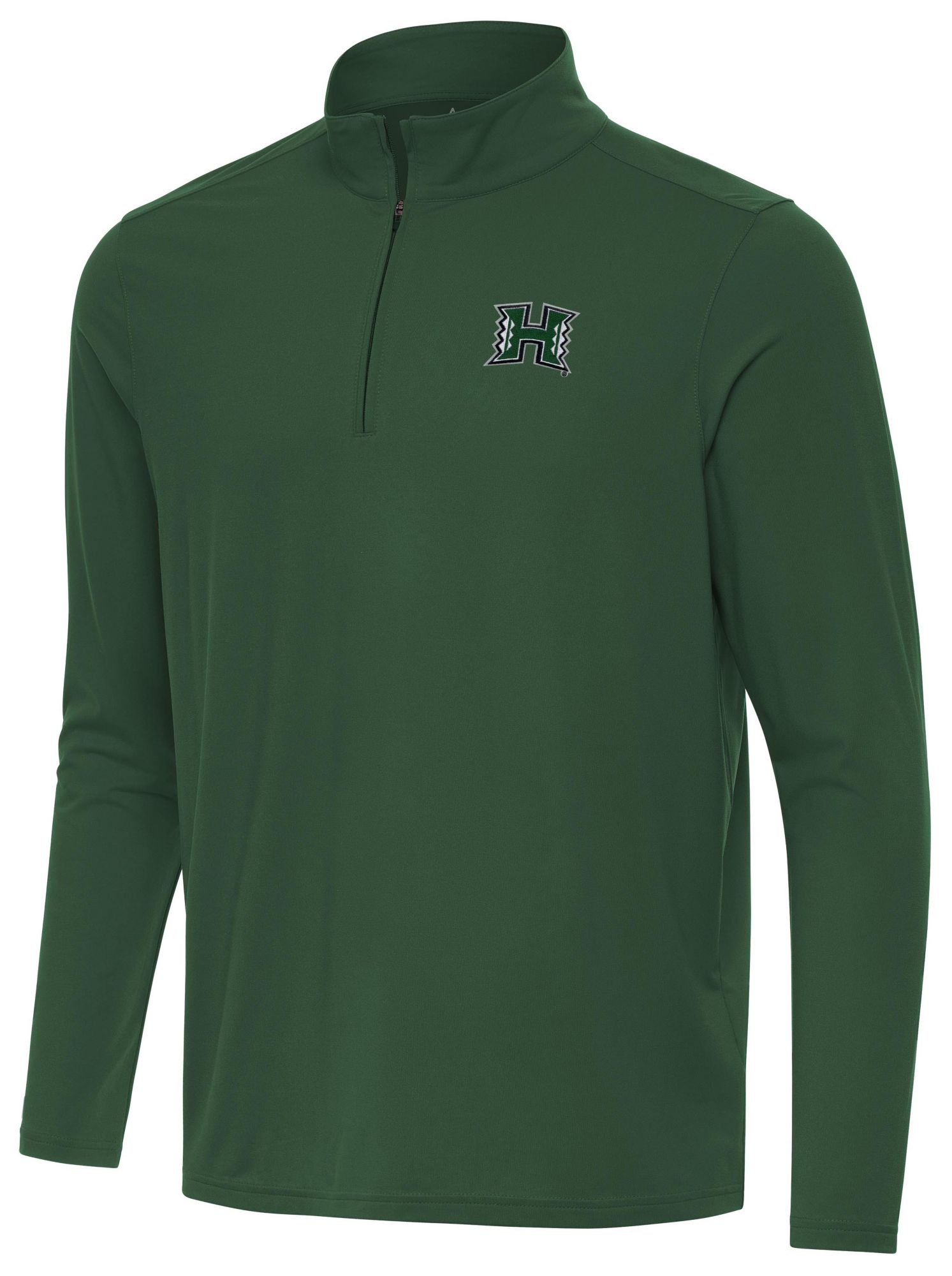 Antigua Men's Hawai'i Warriors Green Intent 1/4 Zip Pullover product image