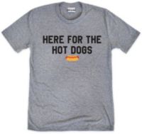 Where I'm From Men's Grey 'Here For The Hot Dogs' T-Shirt