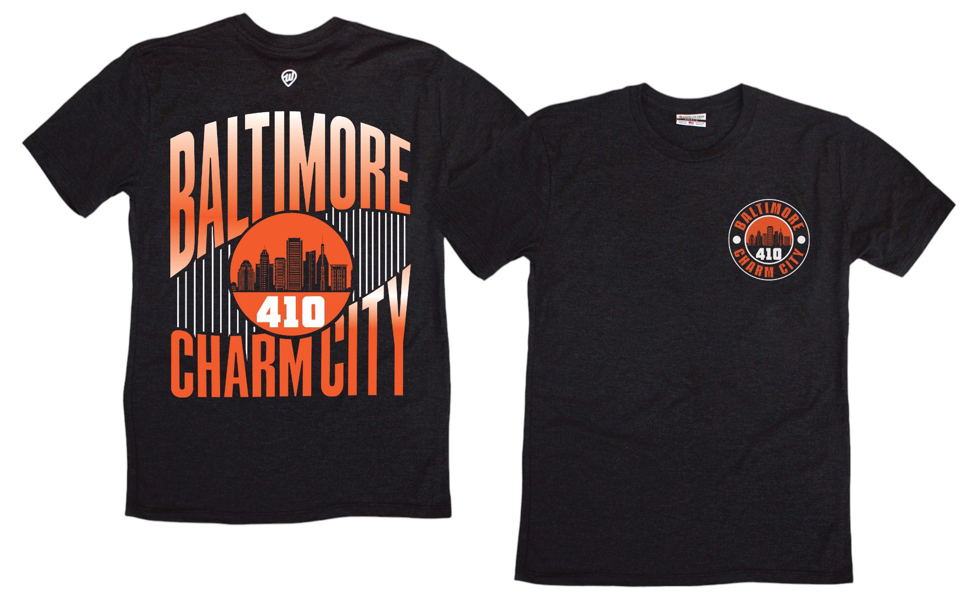 Where I'm From Adult Baltimore Black 2Sided Charm City T-Shirt product image