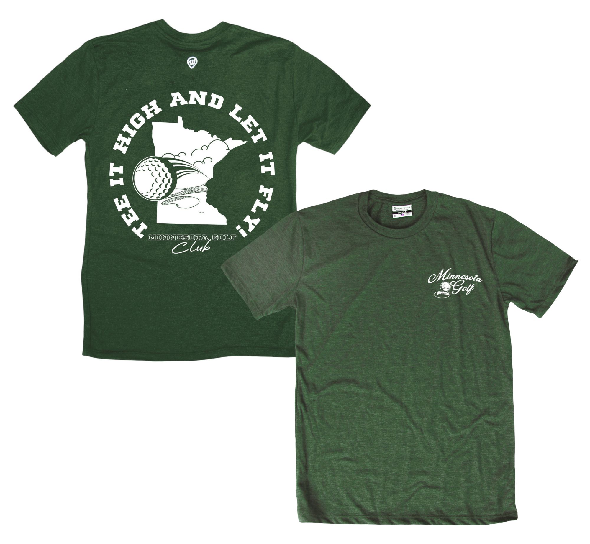 Where I'm From Adult Minnesota Green Father's Day 2Sided Golf T-Shirt product image