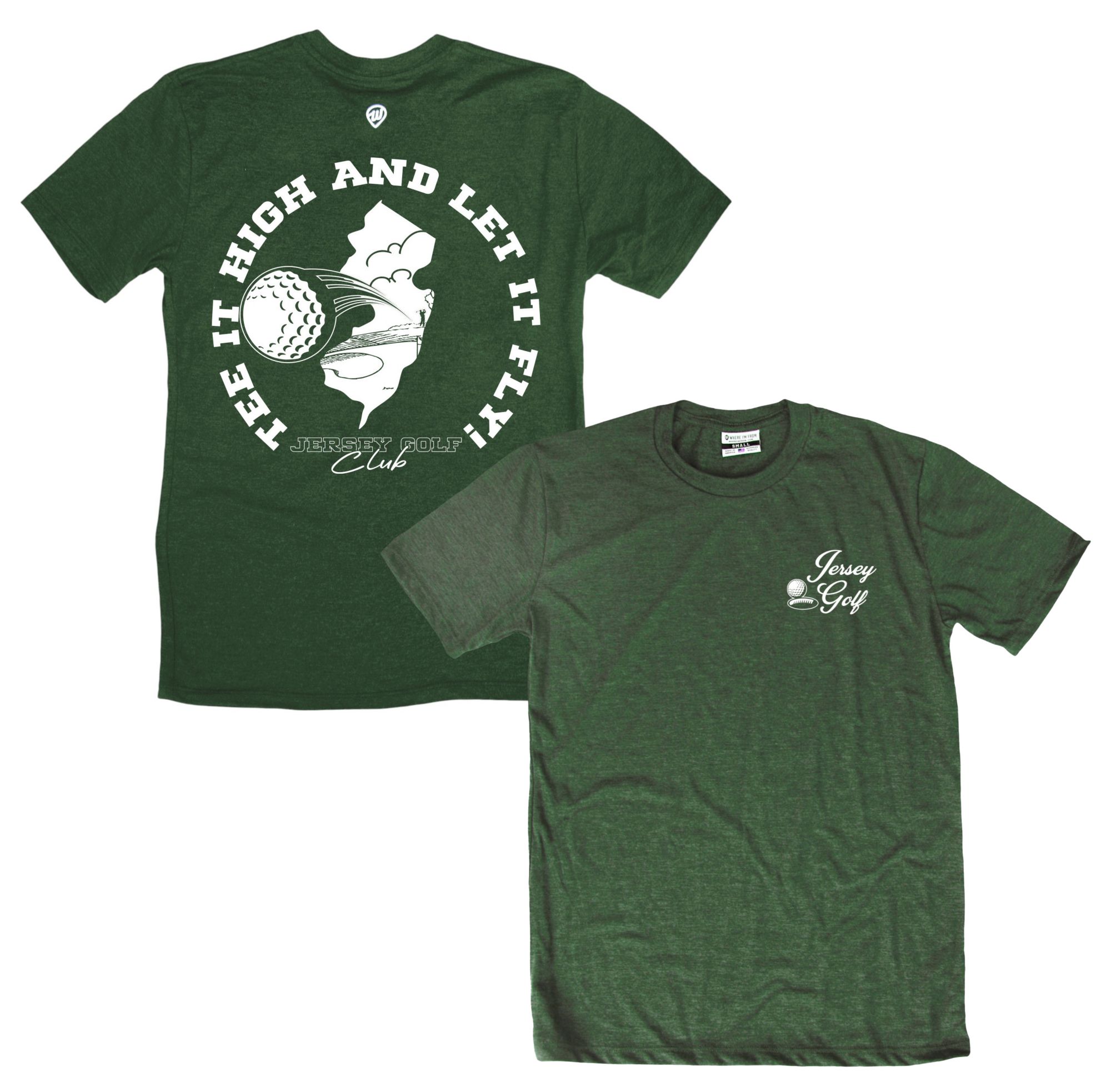Where I'm From Adult New Jersey Green Father's Day 2Sided Golf T-Shirt product image