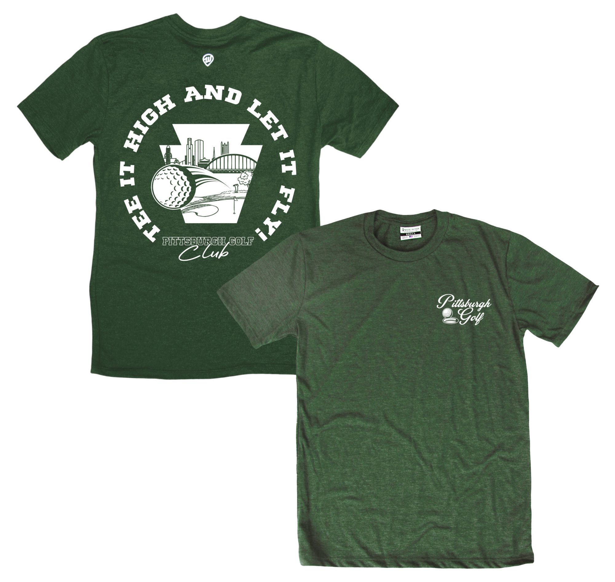 Where I'm From Adult Pittsburgh Green Father's Day 2Sided Golf T-Shirt product image