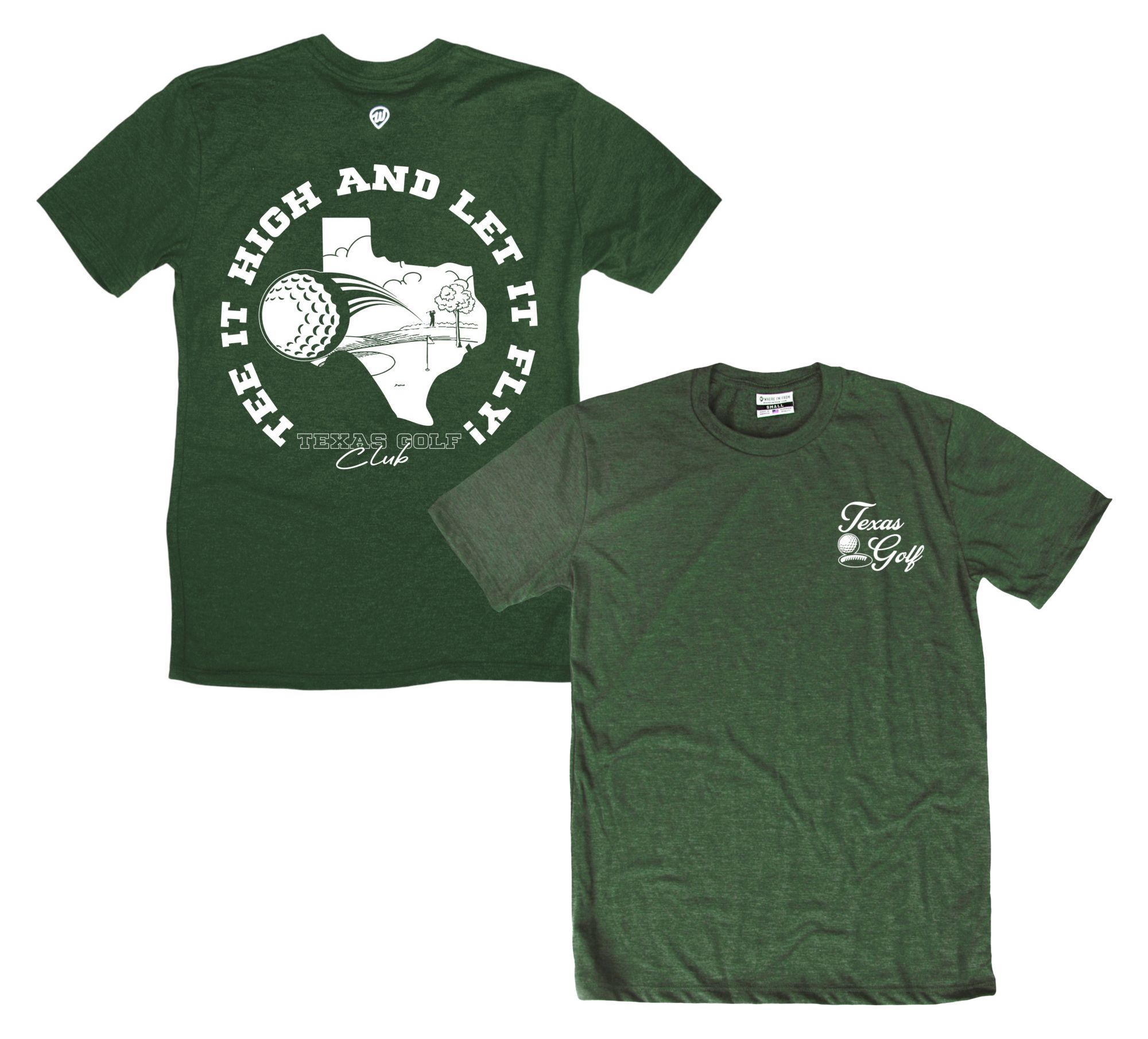 Where I'm From Adult Texas Green Father's Day 2Sided Golf T-Shirt product image