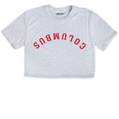 sorry, Where I'm From Women's Columbus White Upside Script Short Sleeve T-Shirt is currently out of stock