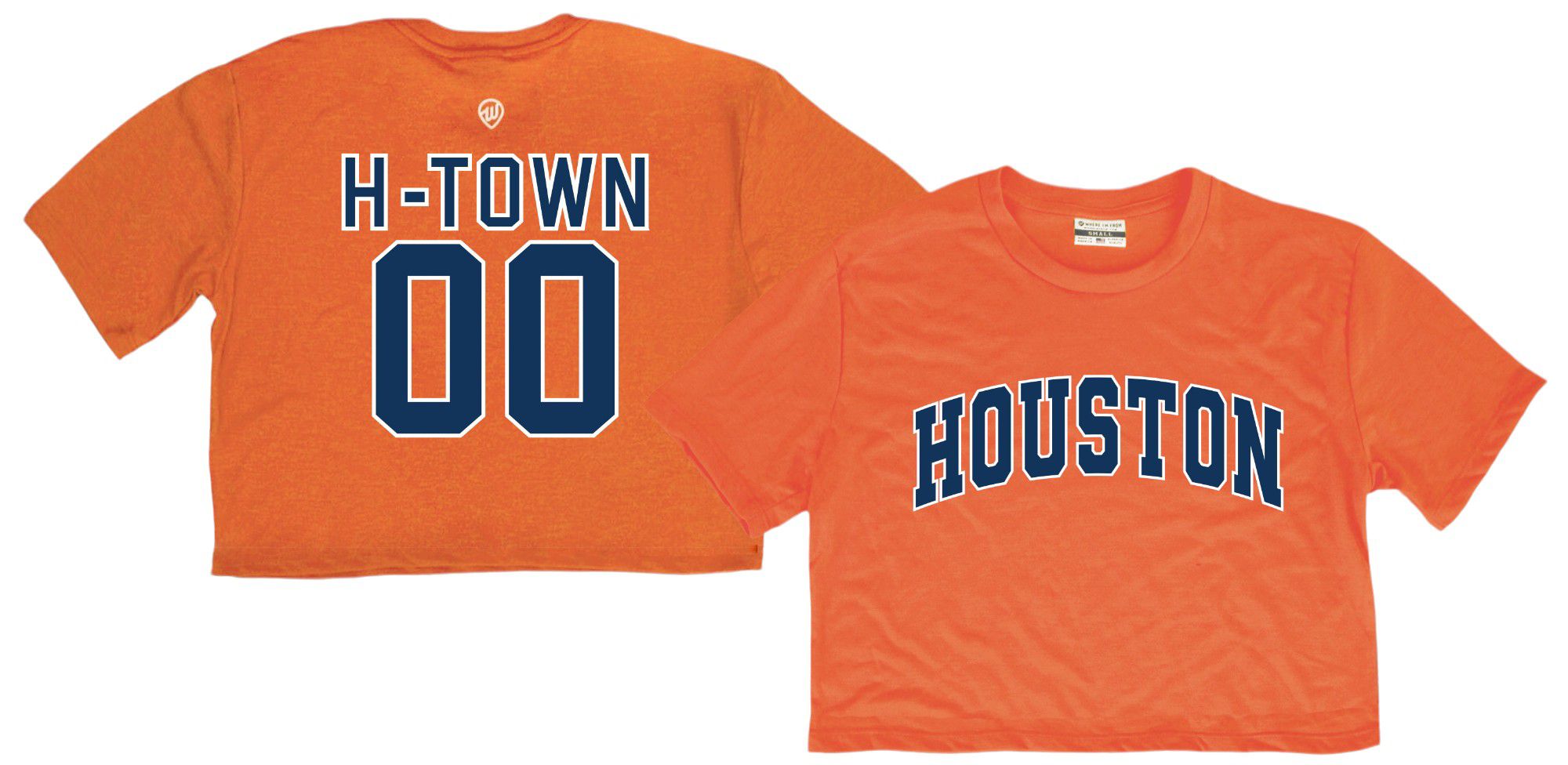 Where I'm From Adult Houston Orange 2Sided Cropped T-Shirt product image