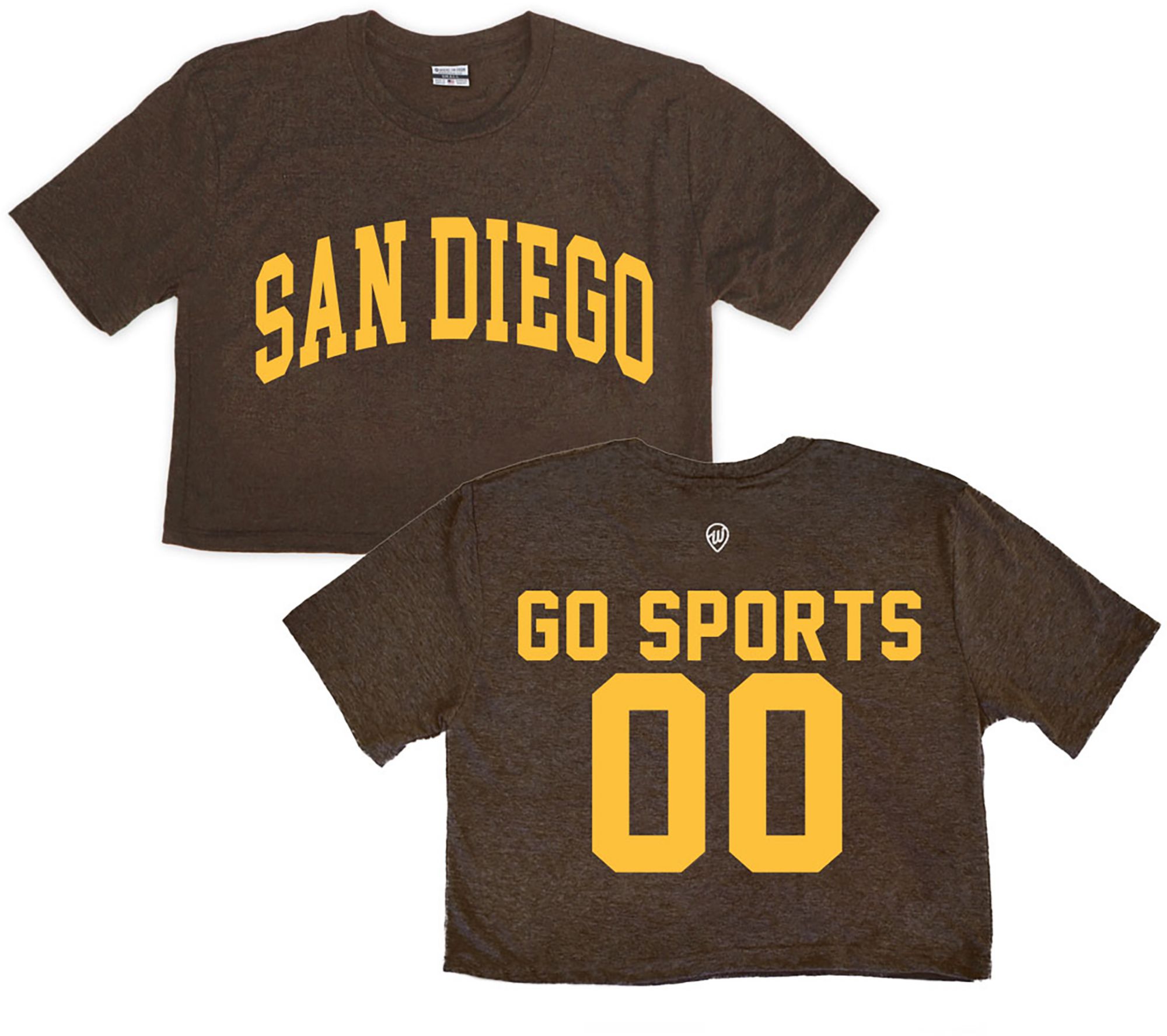 Where I'm From Adult San Diego Yellow 2Sided Cropped T-Shirt product image