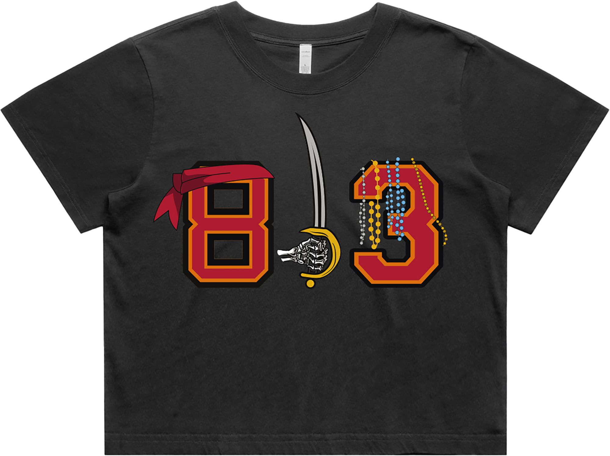 For the Bay Clothing Co. Women's Faded Black 813 Cropped T-Shirt product image
