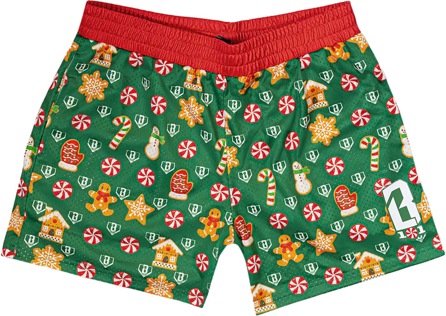 Baseball Lifestyle 101 Boys' 5” Holiday Home Plate Shorts product image