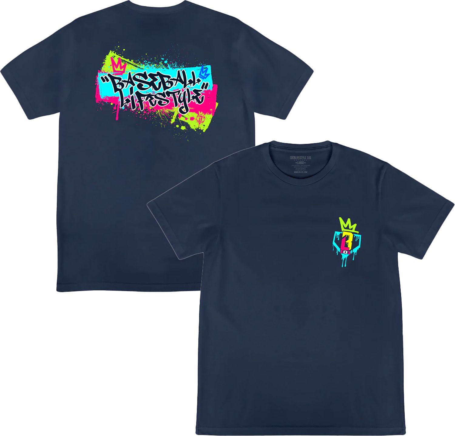 Baseball Lifestyle 101 Men's Graffiti Crown Shirt product image