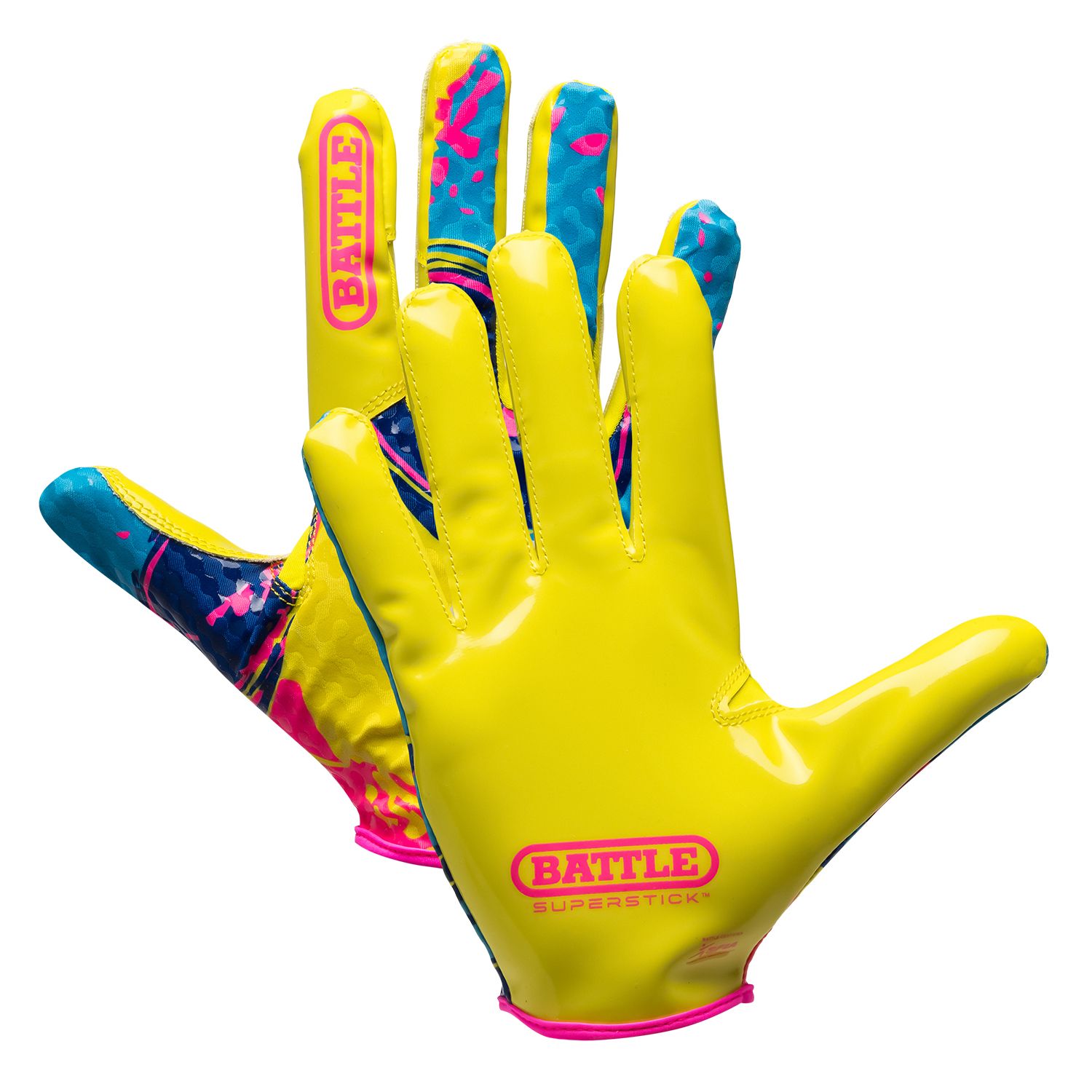 Battle Alien Chameleon Receiver Football Gloves - Youth product image