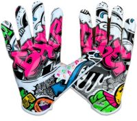 Battle Sports Doom Speed Receiver Football Gloves - Graffiti