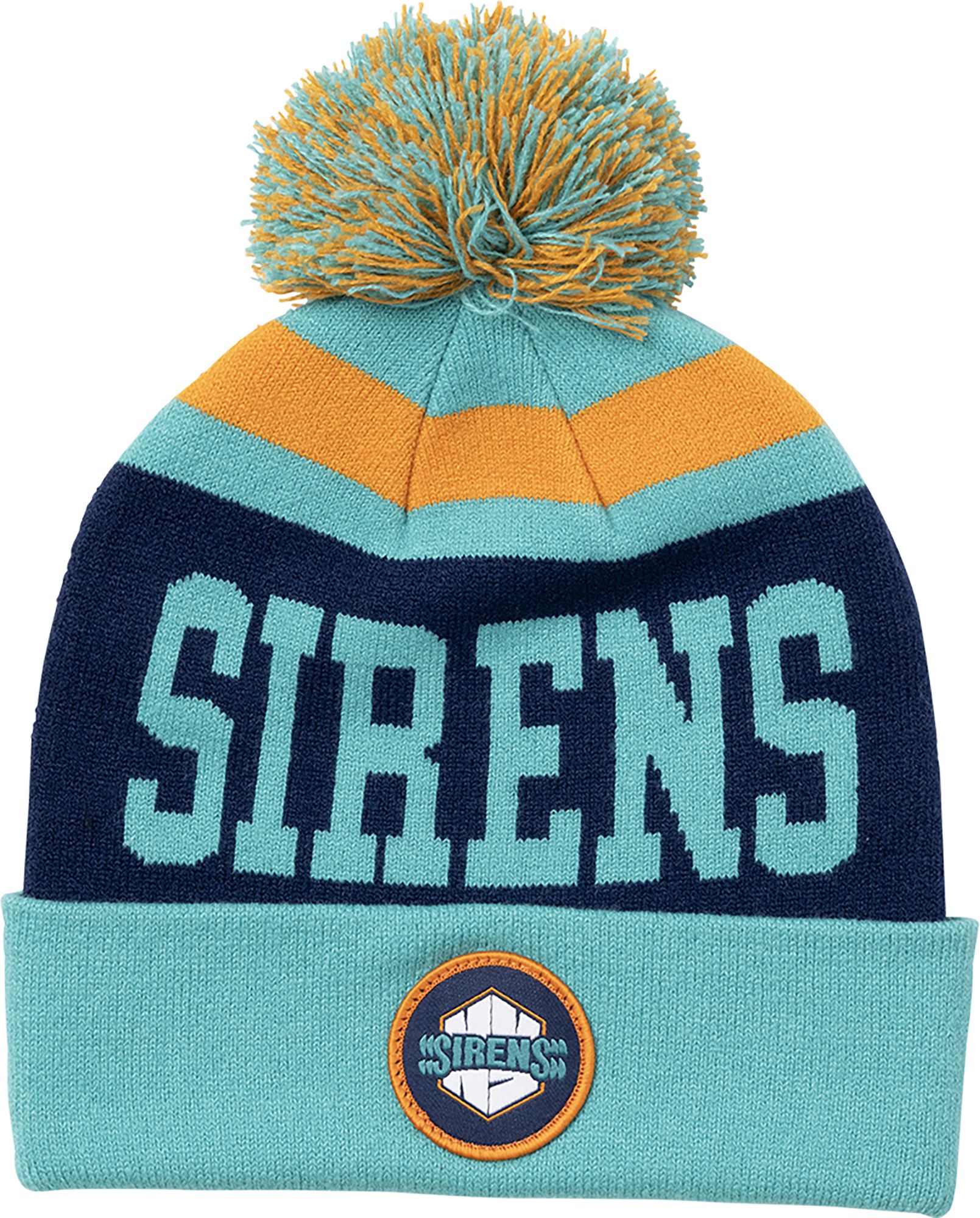 Bauer Adult New York Sirens Teal Pom Knit Beanie product image