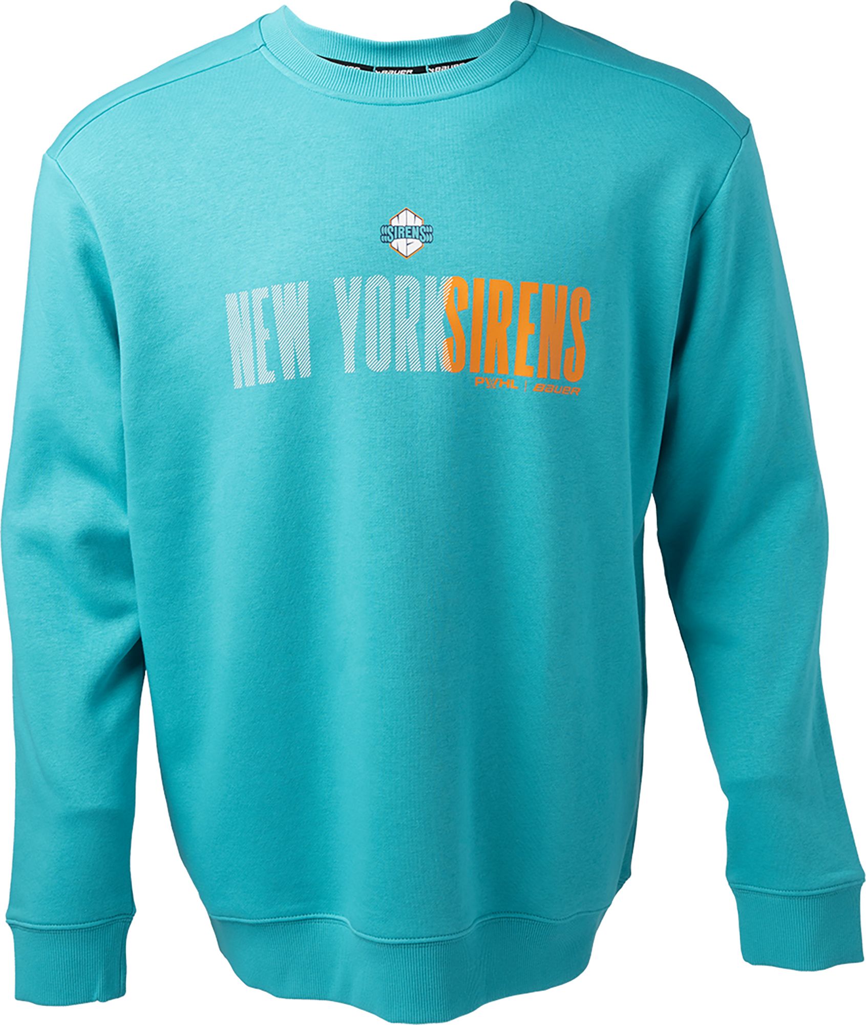 Bauer Men's New York Sirens Teal Crewneck Sweatshirt product image