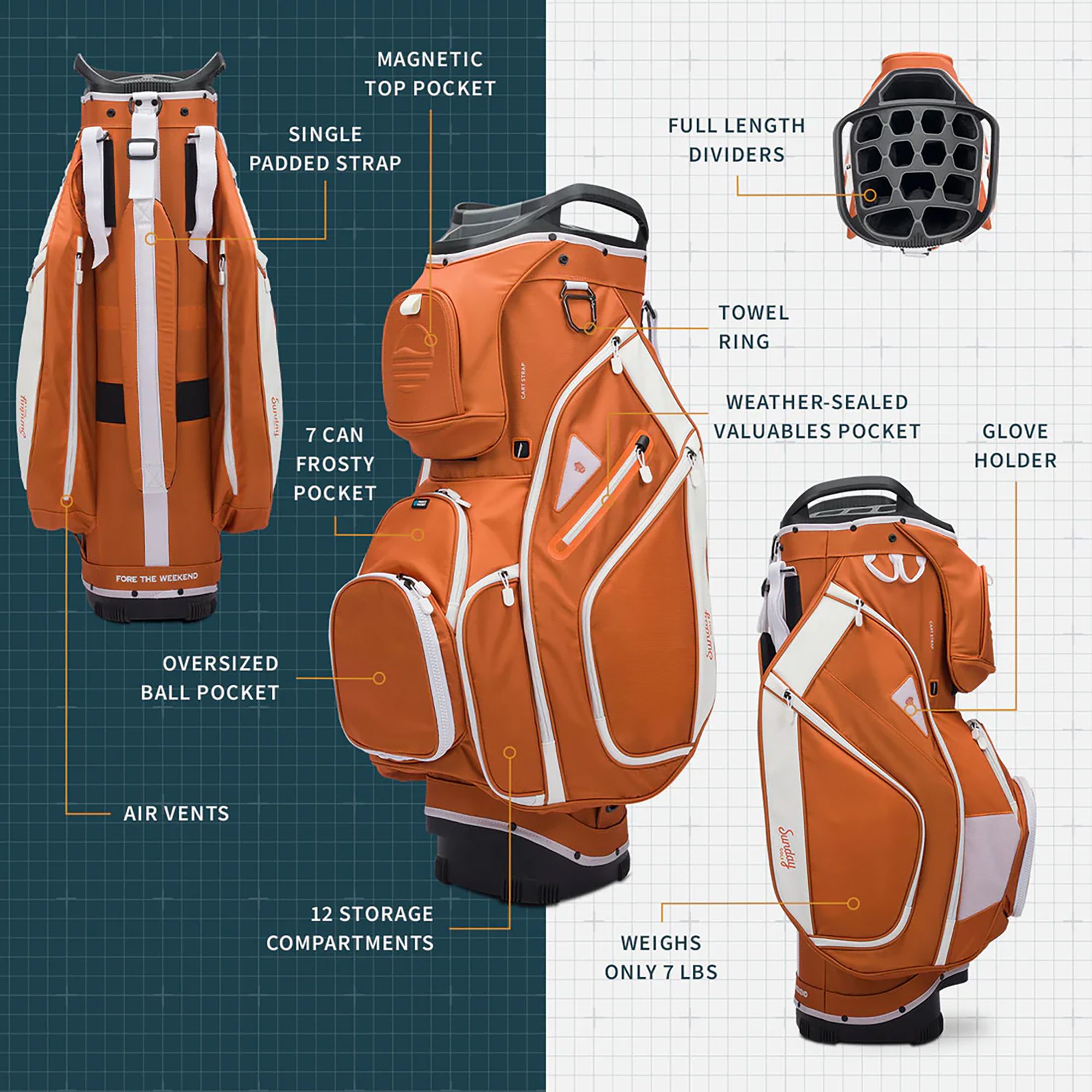 Sunday Golf 2025 Big Rig Cart Bag product image