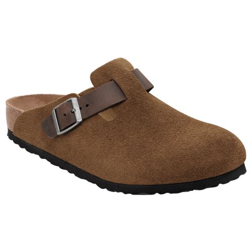 Birkenstock Men's Boston Natural Leather-Felt Clog | Dick's