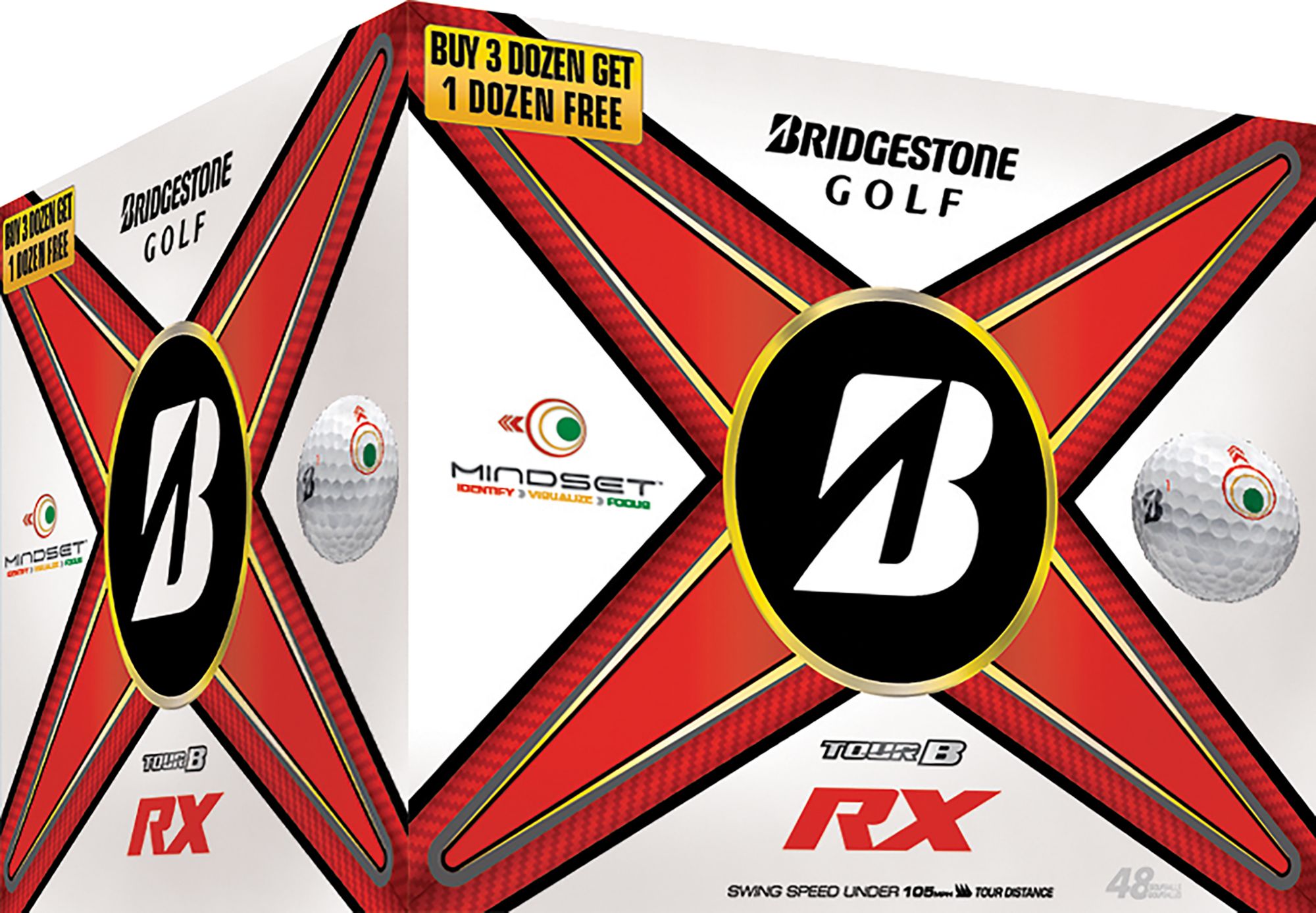 Bridgestone 2024 Tour B RX Mindset Quadfecta Golf Balls - 4 Dozen product image