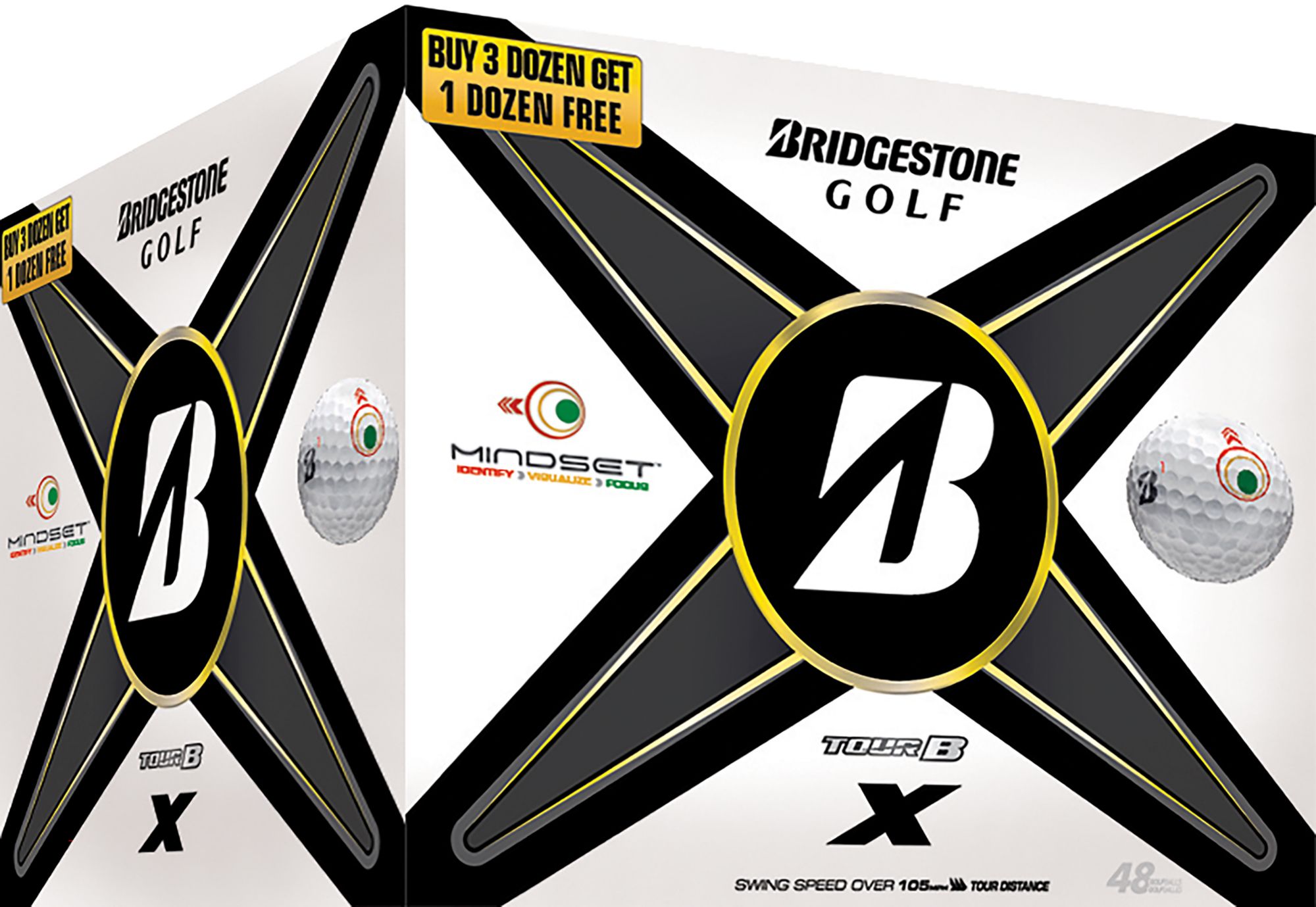 Bridgestone 2024 Tour B X Mindset Quadfecta Golf Balls - 4 Dozen product image