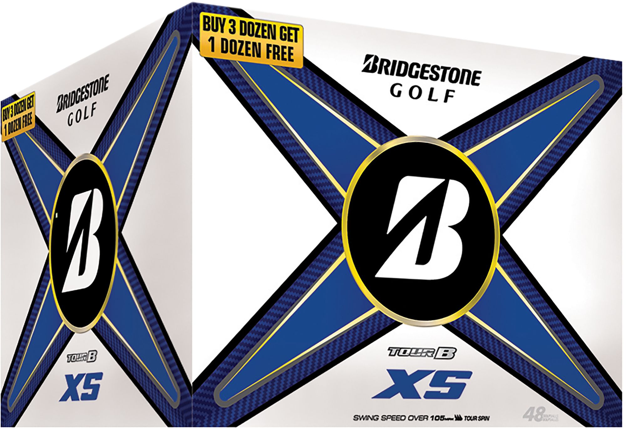 Bridgestone 2024 Tour B XS Quadfecta Golf Balls - 4 Dozen product image