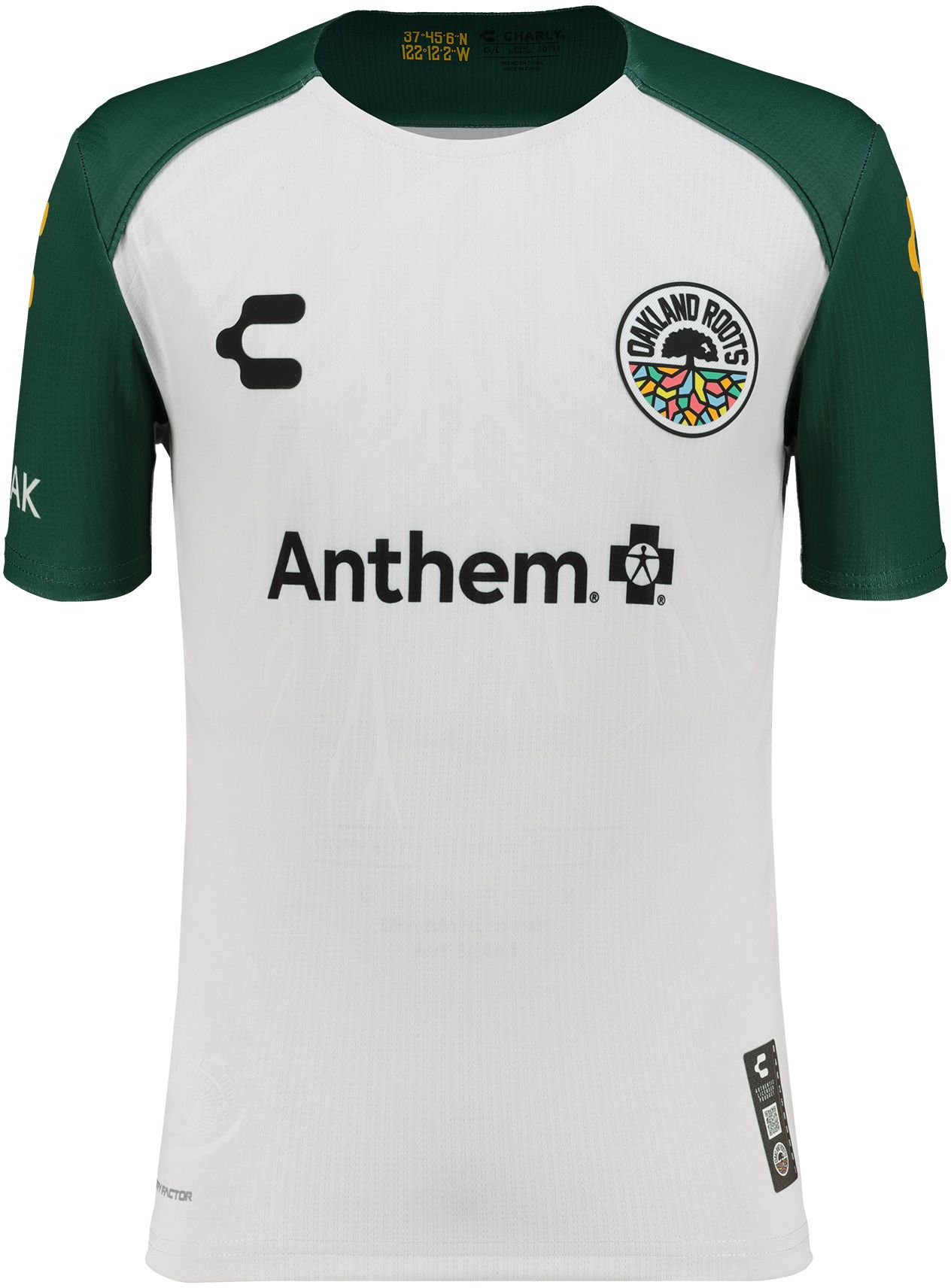 Charly Youth Oakland Roots SC 2025-26 White Away Authentic Jersey product image