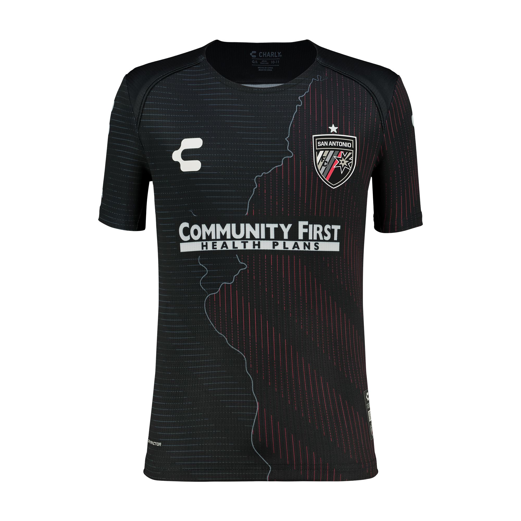 Charly Youth San Antonio FC 2025-26 Black Home Authentic Jersey product image