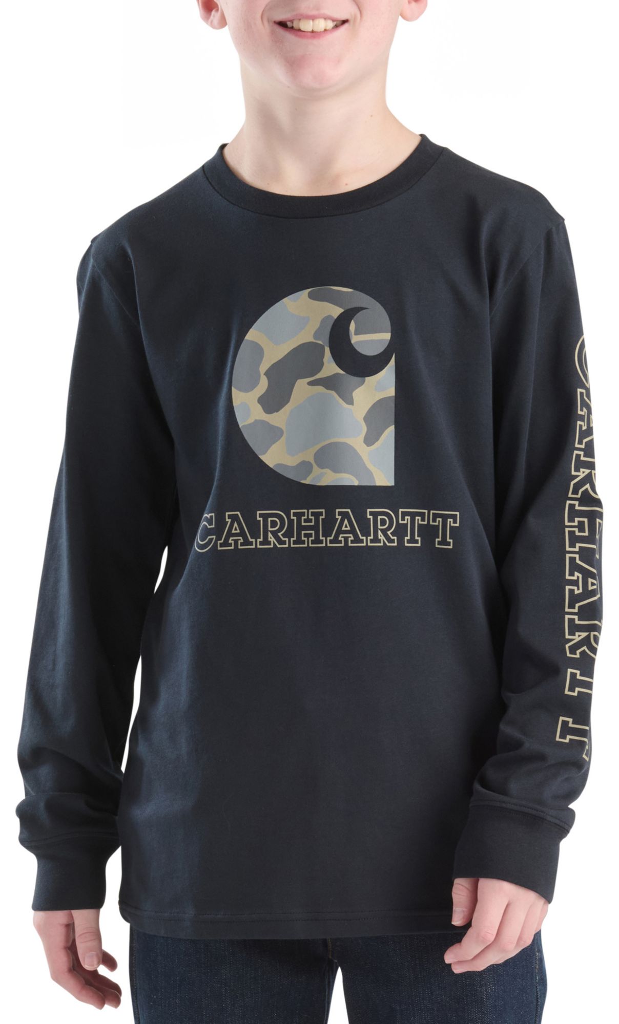 Carhartt Boys' Long Sleeve Camo "C" Shirt product image