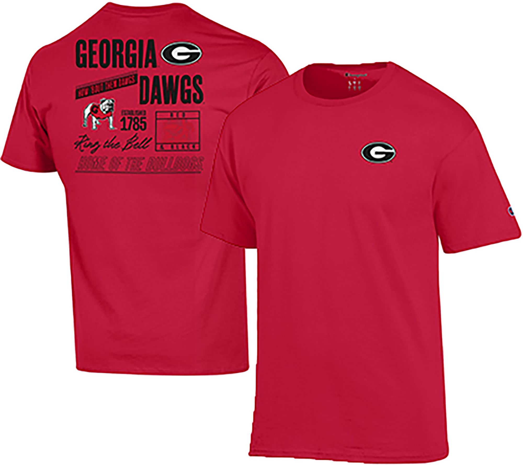 Champion Men's Georgia Bulldogs Scarlet 2-Hit Jersey T-Shirt product image