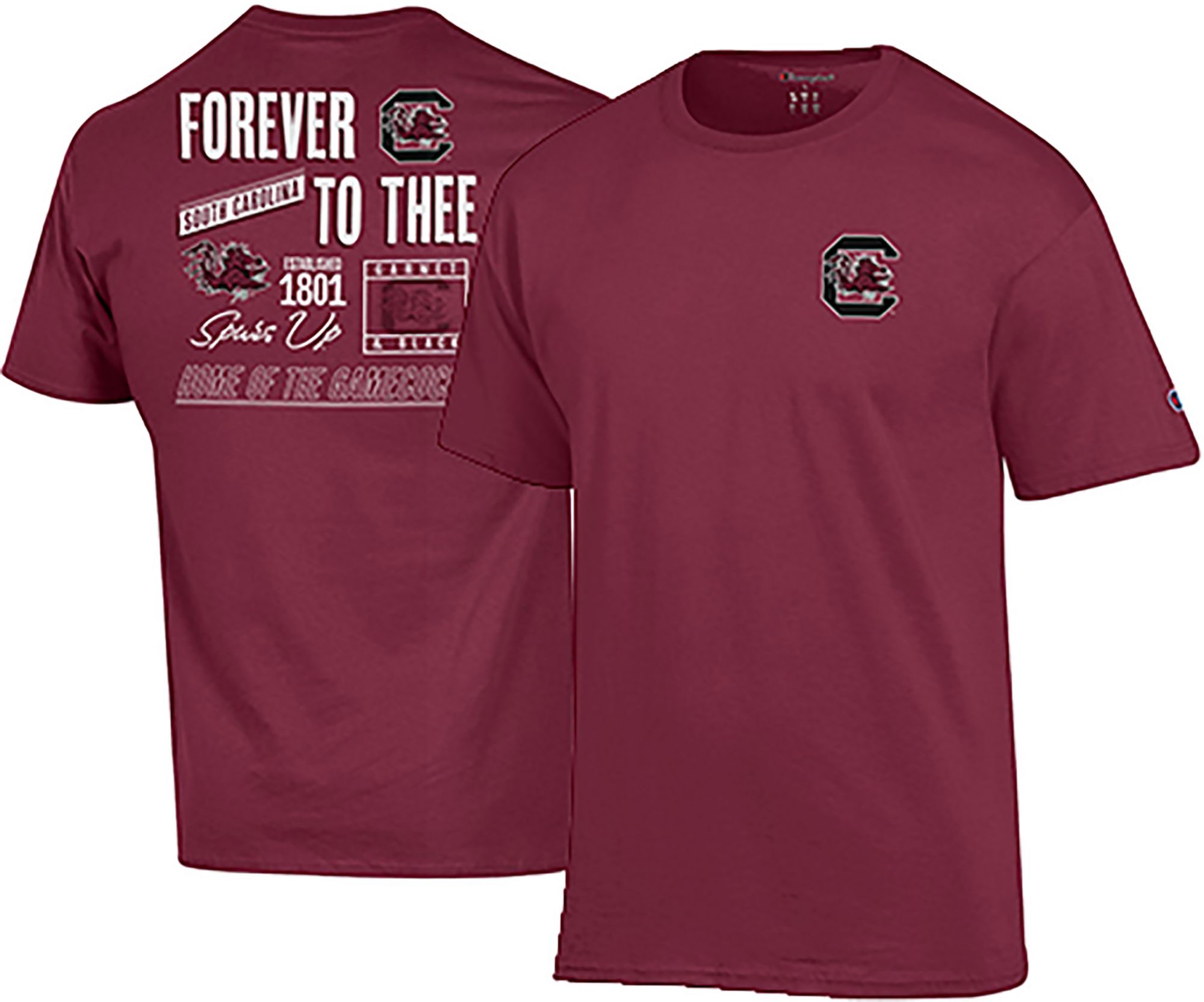 Champion Men's South Carolina Gamecocks Garnet 2-Hit Jersey T-Shirt product image