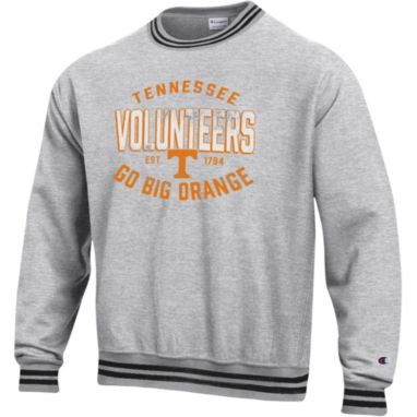 sorry, Champion Men's Tennessee Volunteers Reverse Weave Yarn Dye Rib Crew Pullover Sweatshirt is currently out of stock