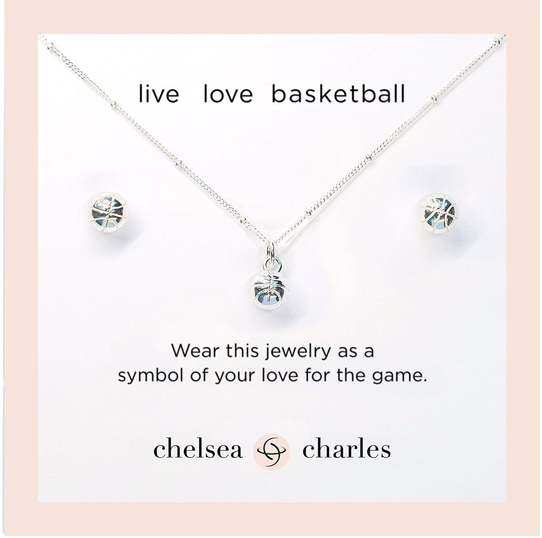 Chelsea Charles Basketball Necklace and Earring Set - Girls product image