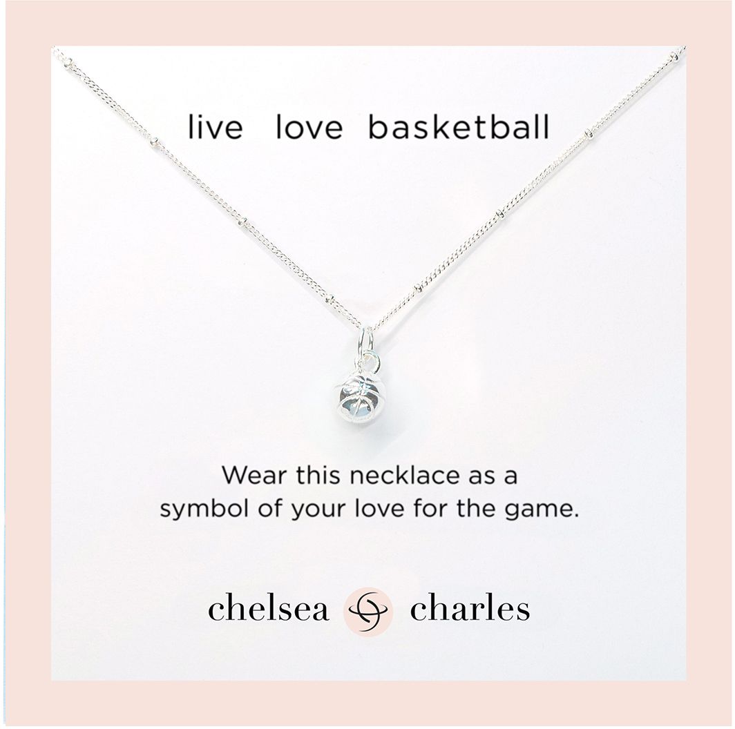 Chelsea Charles Silver Basketball Necklace - Girls product image