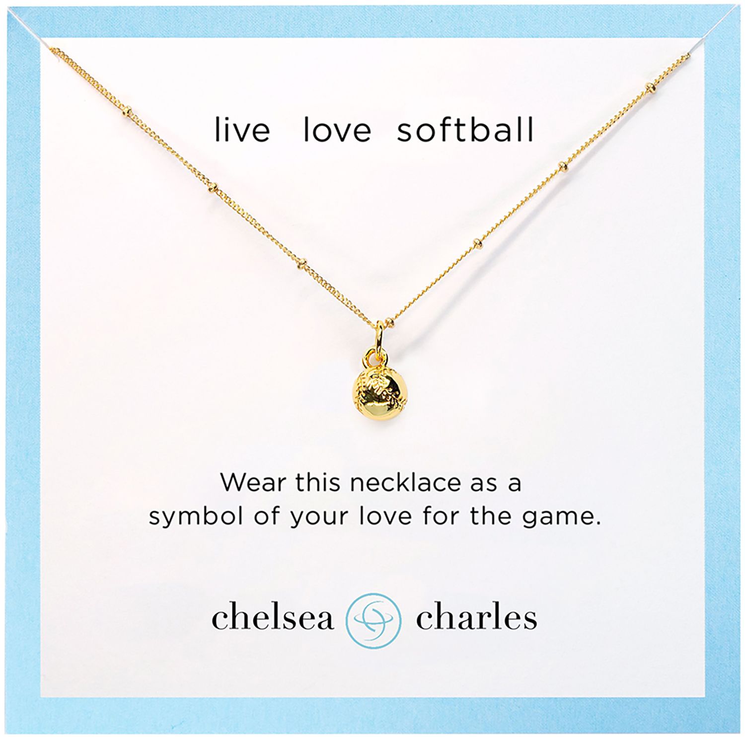 Chelsea Charles Women's Softball Charm Necklace product image