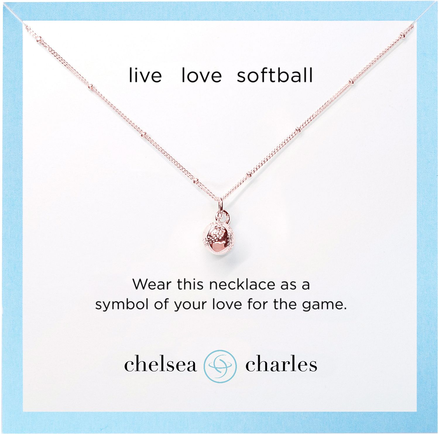Chelsea Charles Women's Softball Charm Necklace product image
