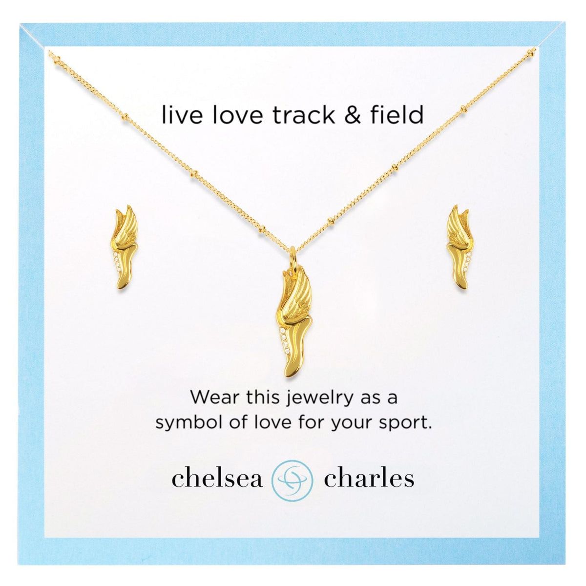Chelsea Charles Sport Track and Field Necklace and Earring Set product image