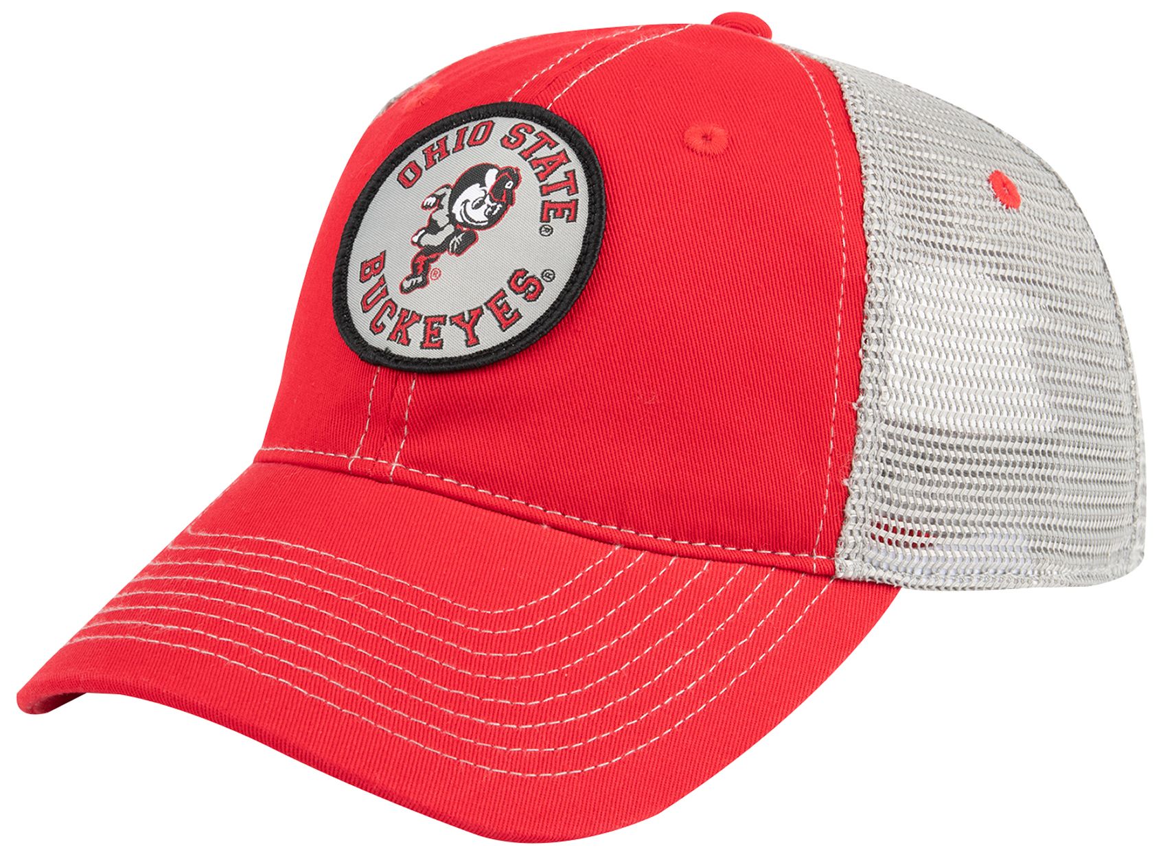 Colosseum Adult Ohio State Buckeyes Red Brutus Adjustable Trucker Hat product image